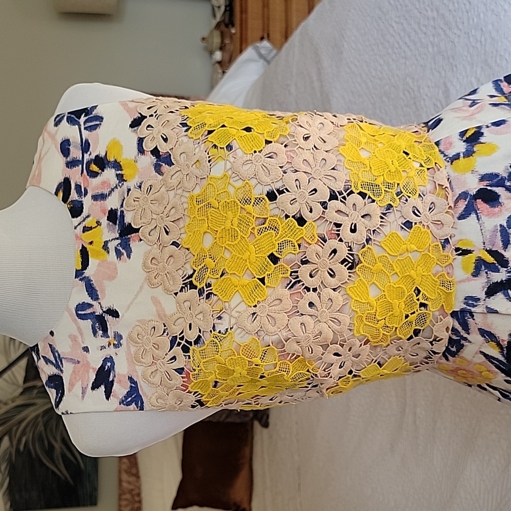L.k. Bennett Ine silk /cotton midi dress